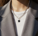 Midnight Gem Choker – Gothic Black Stone Punk Necklace - Image 3