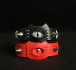 Cat Ear Spiked Leather Cuff – Gothic Punk Bracelet - Image 3