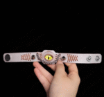 Reptile Eye Leather Cuff – Punk Gothic Chain Bracelet - Image 4